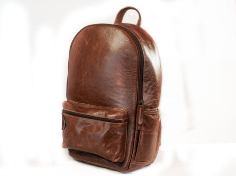  Vintage Leather Camera Backpack