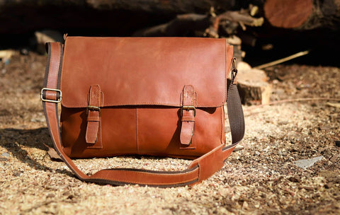 Men's Leather Messenger Bag 15 — High On Leather