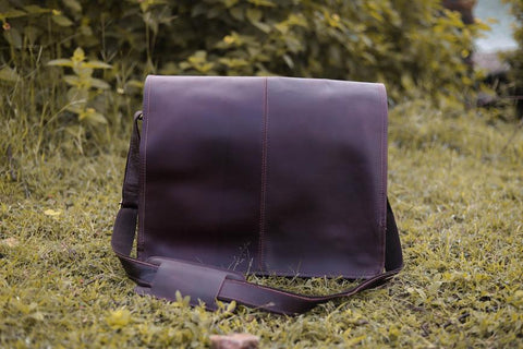 Vintage Mens Leather Messenger Bag