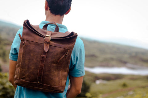 Rustic Leather Backpack