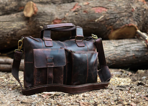 Rugged Leather Briefcase