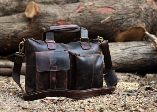 Brown Leather Wash Bags For Men — The Handmade Store