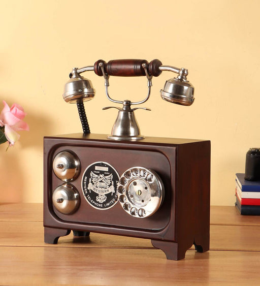 Black Rotary Desk Phone — The Handmade Store