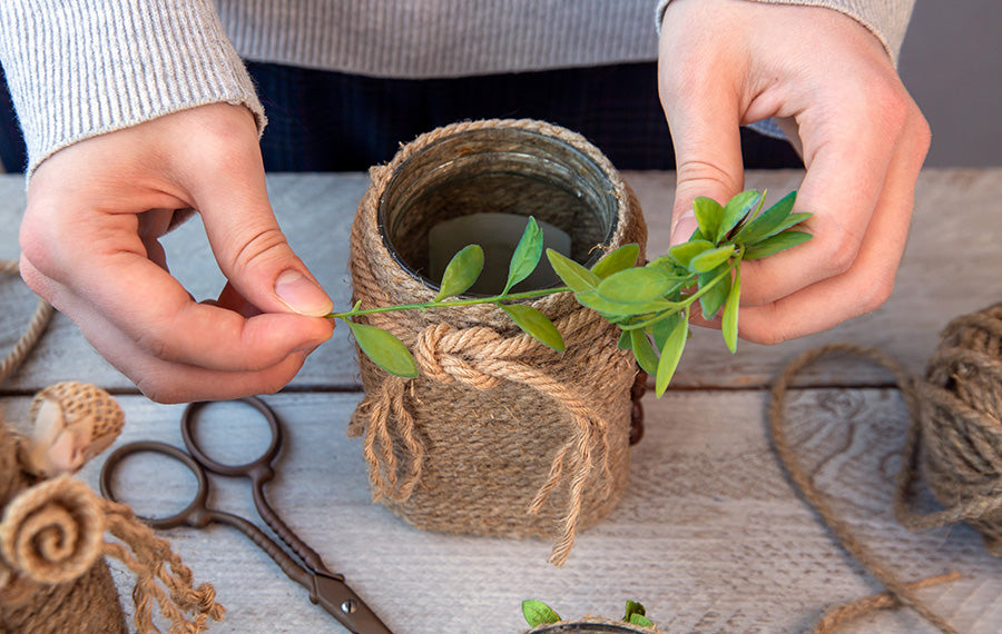 selo eureciclo na nossa cera para vela vegetal vegana