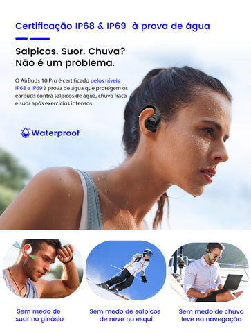 Fone Airbuds 10 Pro - Fone Bluetooth à Prova D’àgua + Brinde Surpresa