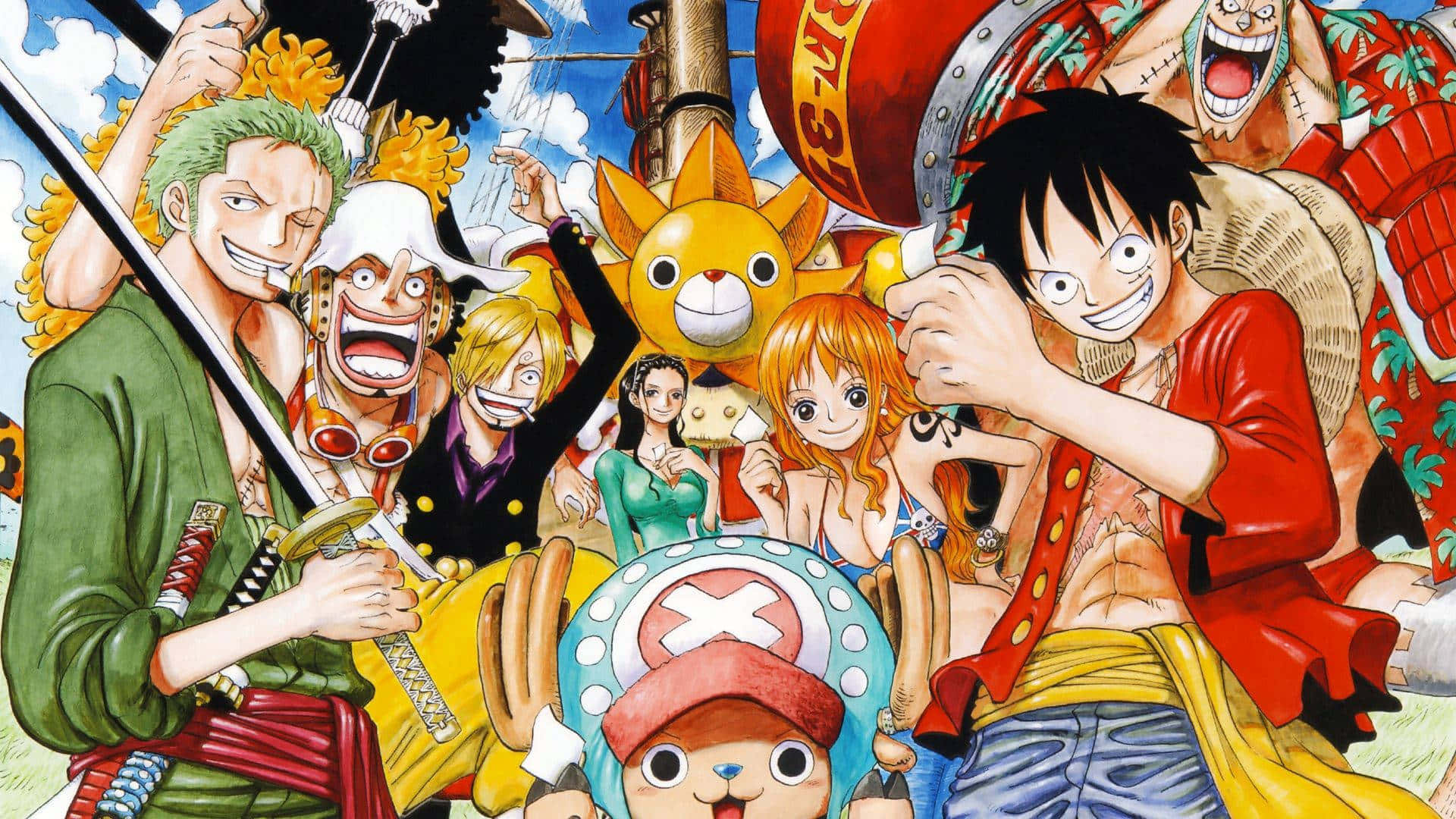 Von Eiichiro Oda gezeichnetes Bild seiner Kult-Manga Reihe One Piece