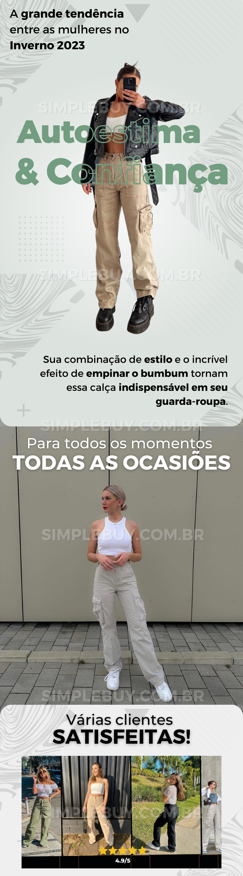 Calça Cargo Feminina