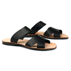 Mabel Leather Sandal - Black