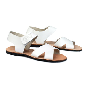 Frances Leather Sandal - White