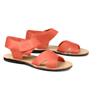 Frances Leather Sandal - Red