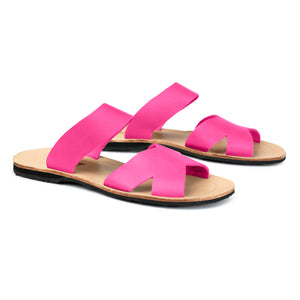 Mabel Leather Sandal - Pink