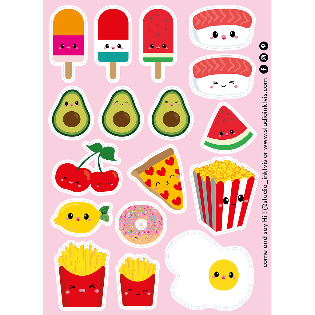 Sticker sheet Studio Inktvis - Food – Putinki