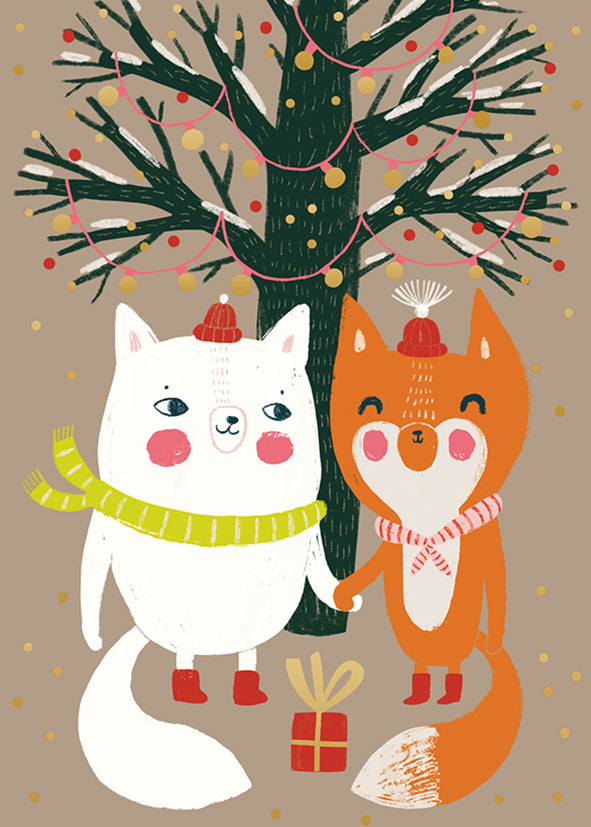 Christmas card Mira Mallius - Fox and Naali – Putinki