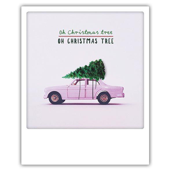Joulukortti Pickmotion - Oh christmas tree, auto ja kuusi – Putinki