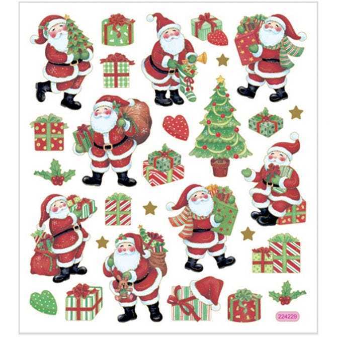 Sticker sheet - Santa Claus and presents – Putinki