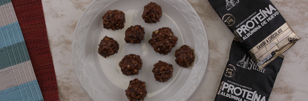 Bombones de dos ingredientes con Proteína de Albúmina de Huevo San Jua –  Huevo San Juan