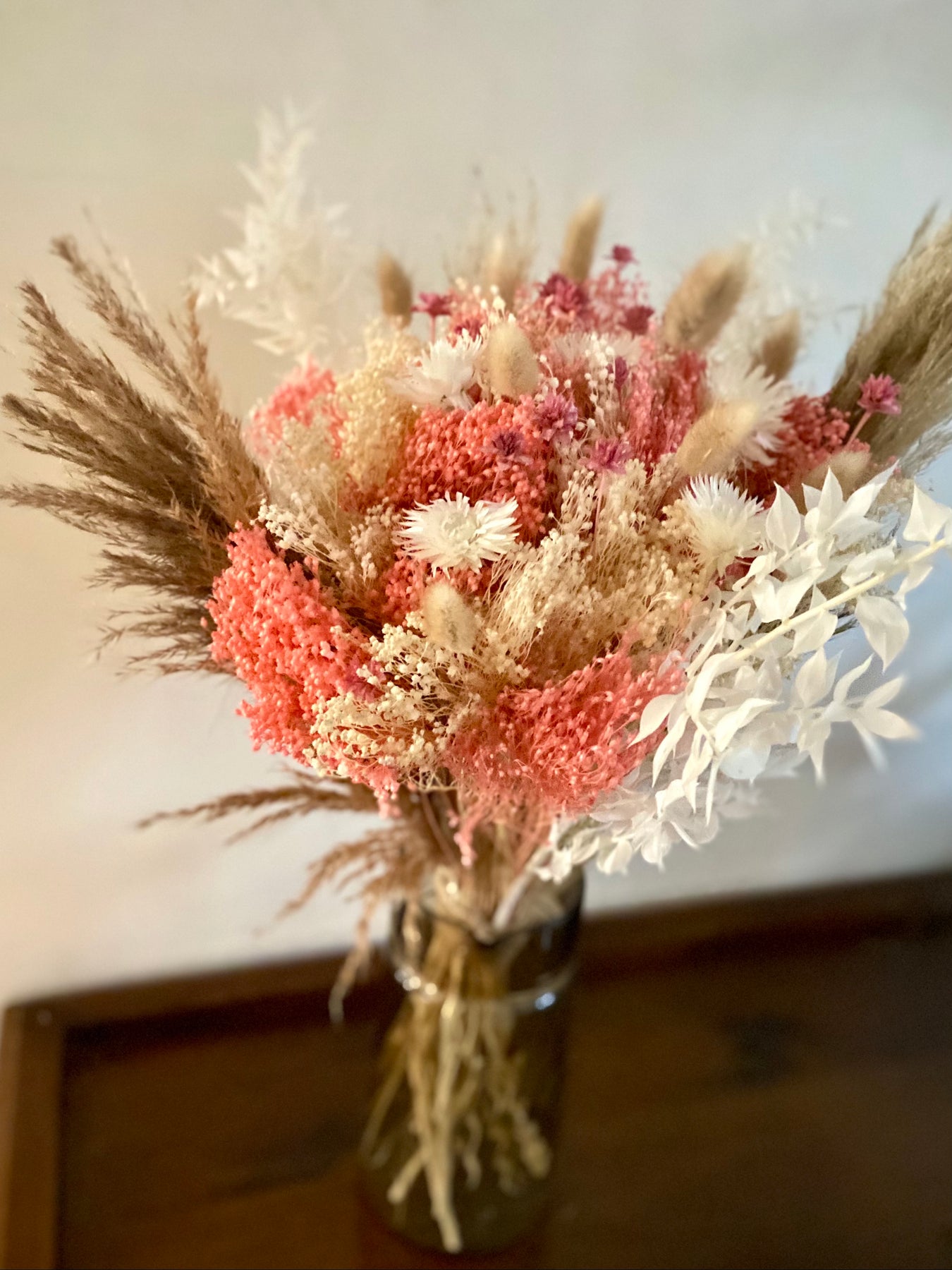 Bouquet Thulite en fleurs séchées colorées – La Casa Pampa