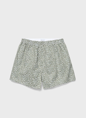 Men's Classic Boxer Shorts in Plain Blue | Sunspel