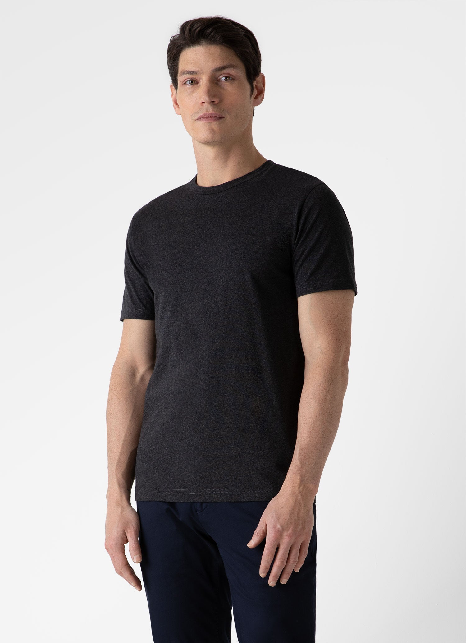 Buy Regular fit Badge t-shirt - Dark Grey Melange - from