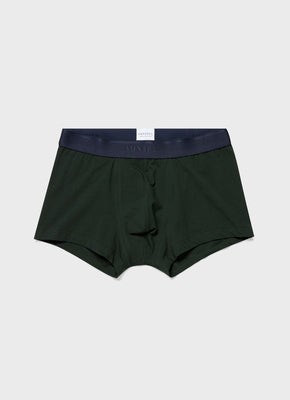 Men's merino wool long boxer shorts with fly - Grey melange - Dilling