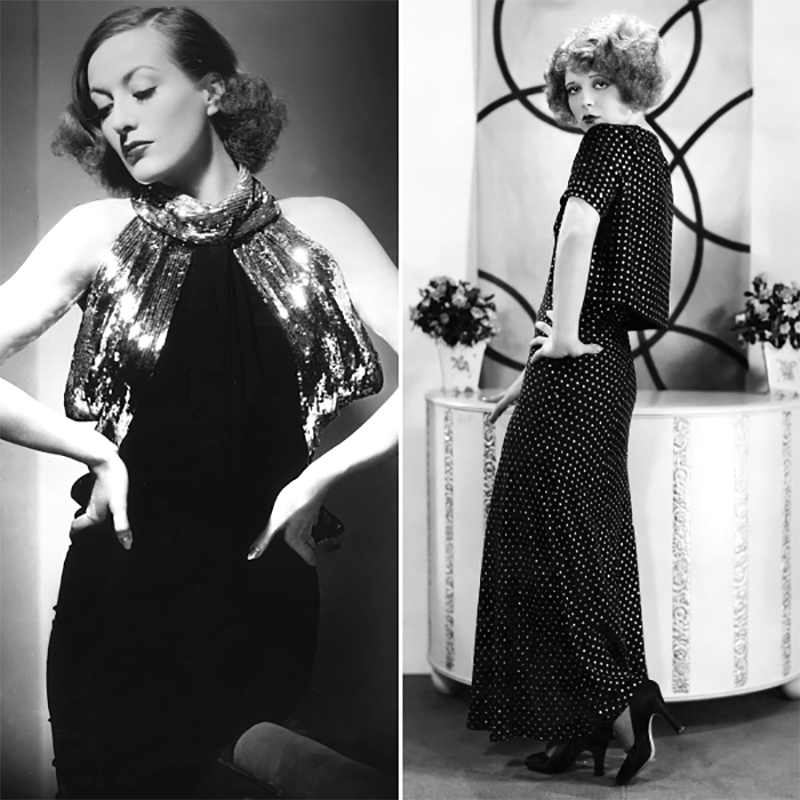1930s woman little black dress