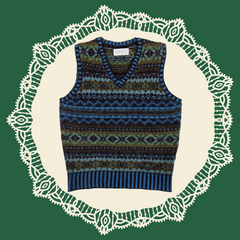 Men's Vintage Style Fairisle Scottish Wool Knitwear