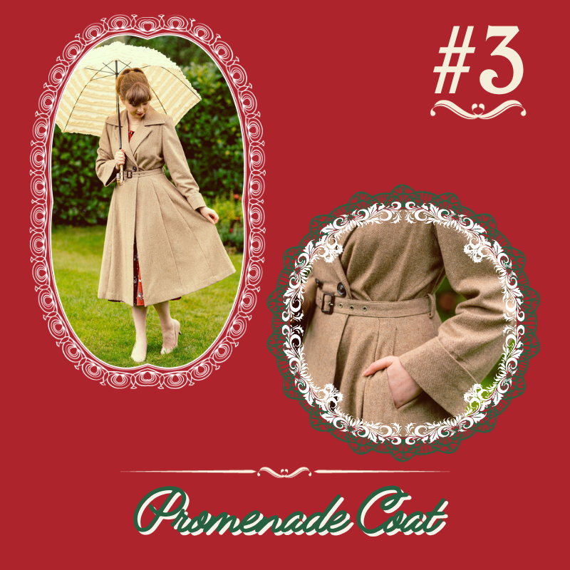 1940s Vintage Style Promenade Swing Coat in Camel Brown