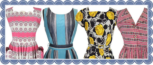Revival vintage 1950s dresses necklines and collars