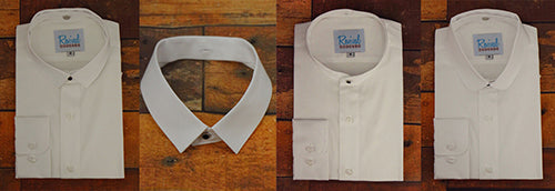 White Detachable Collar Shirt