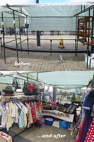 Before & After Clothing Stall