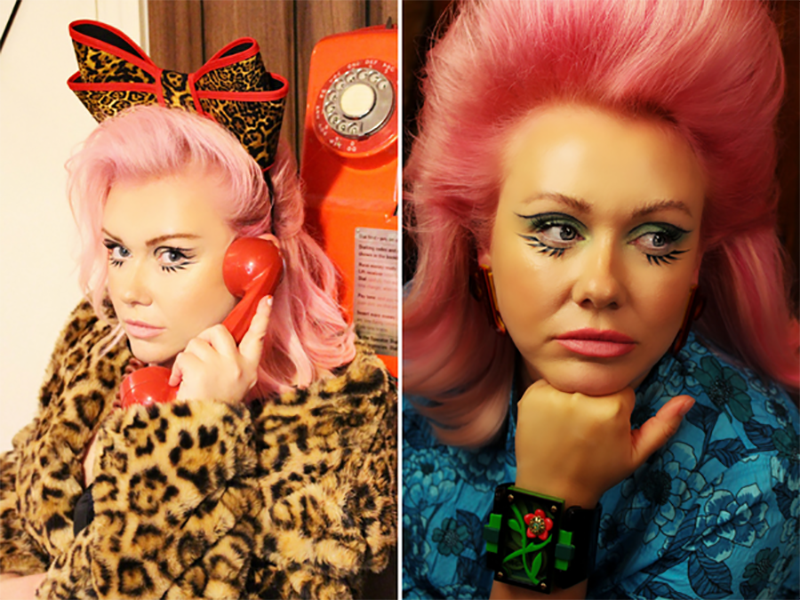 Vintage telephone and pink hair Jade Moss
