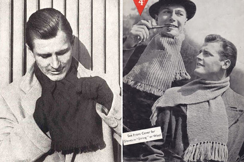 1940s men wearing scarves