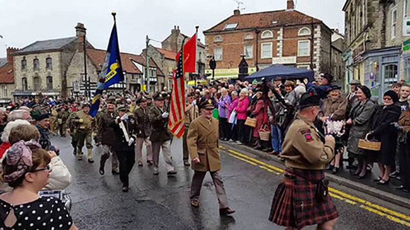 foot parade at pickering WW2 experience