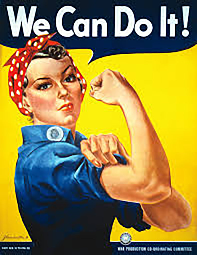 We can do it vintage women's poster