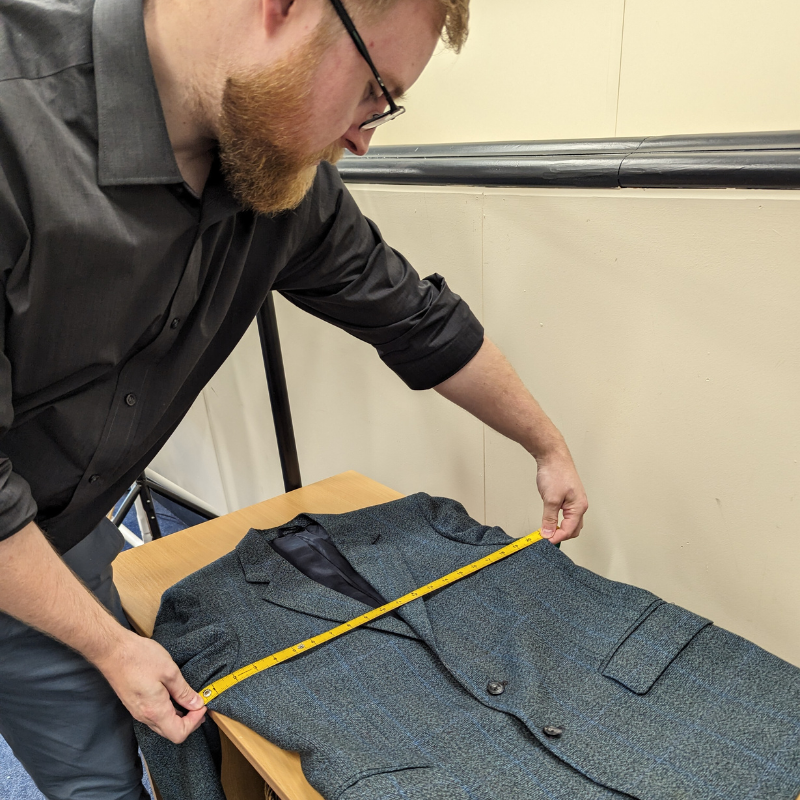 Ben Measuring A Vintage Jacket