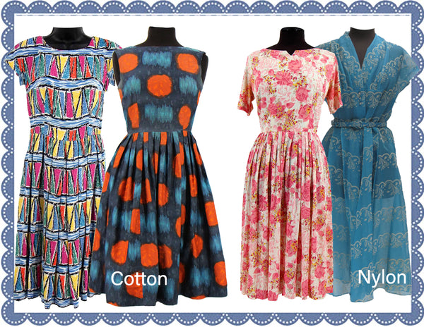 Nylon & Cotton vintage dresses