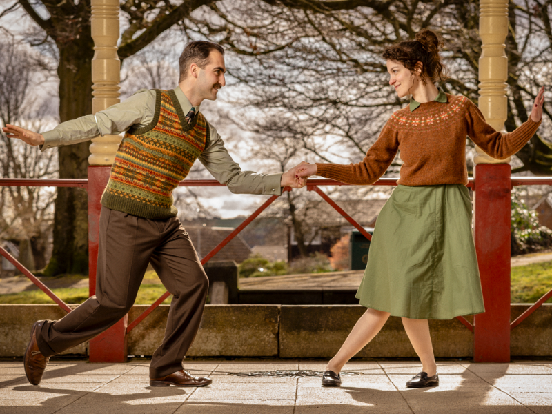 Vintage Couple Swing Dancing