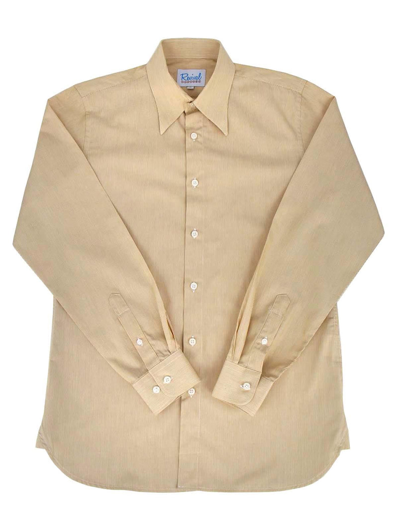 Sand Fine Stripe 1940s Look Spearpoint Collar Shirt – RevivalVintage