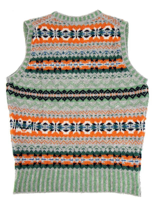 Shetland Wool Fair Isle Knit Vest in Nordic Blue – RevivalVintage