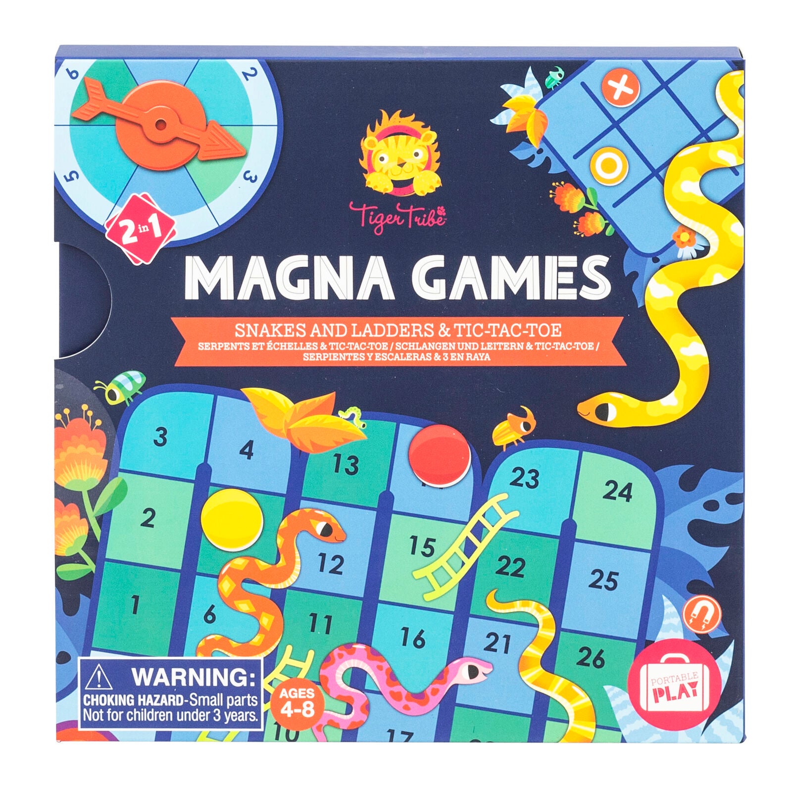 Tiger Tribe Magna Games – Snakes and Ladders & Tic-Tac-Toe