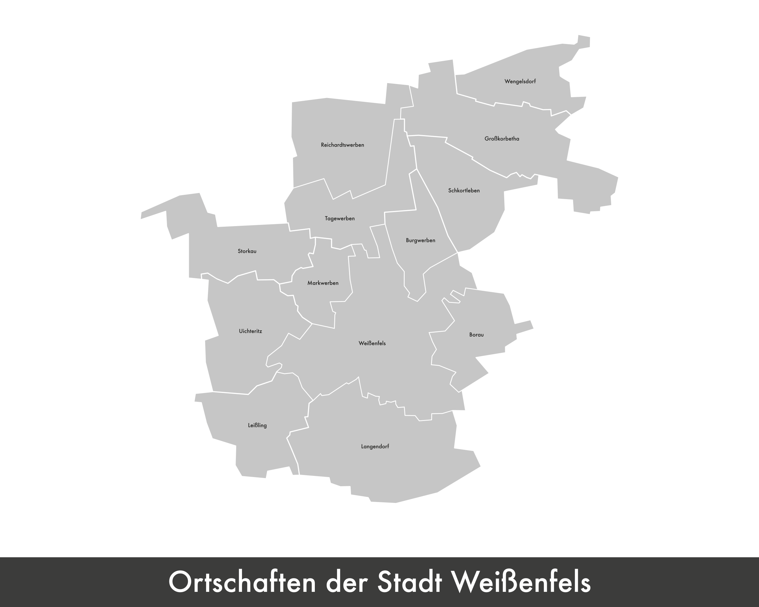 Ortschaften der Stadt Weißenfels