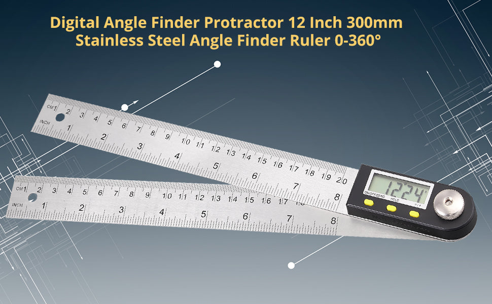 AMTOVL Digital Angle Finder Protractor 12 Inch 300mm