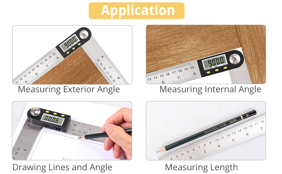 AMTOVL Digital Angle Finder Protractor 8 Inch