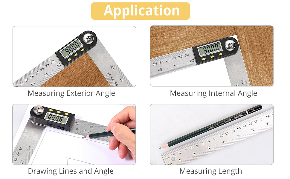 AMTOVL Digital Angle Finder Protractor 12 Inch 300mm