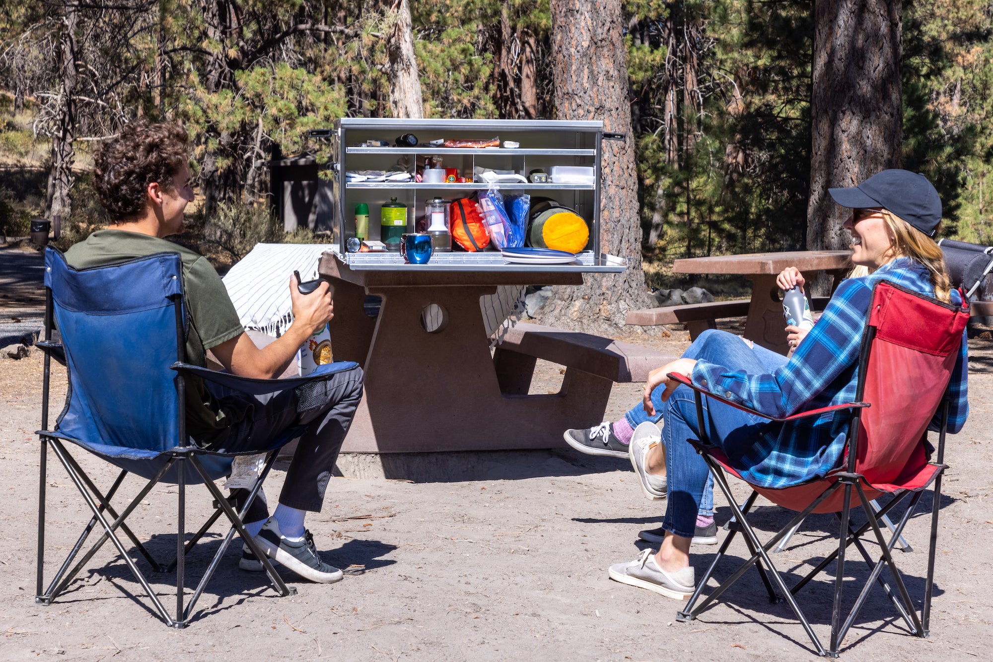 Folding Portable Camping Storage Cabinet to Organize Your Camping