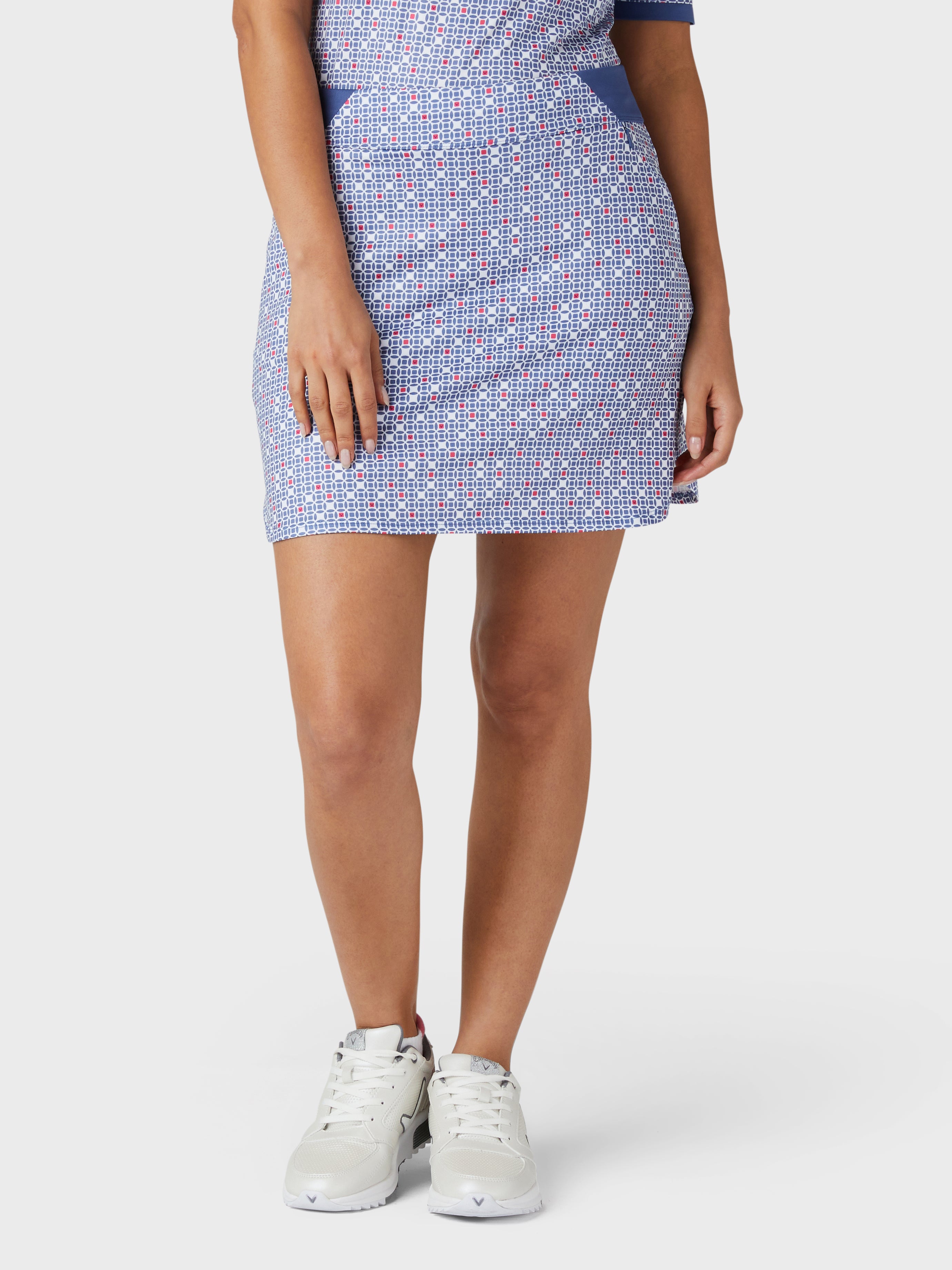 View Womens Chev Geo Print Skort In Coastal Fjord Coastal Fjord M information