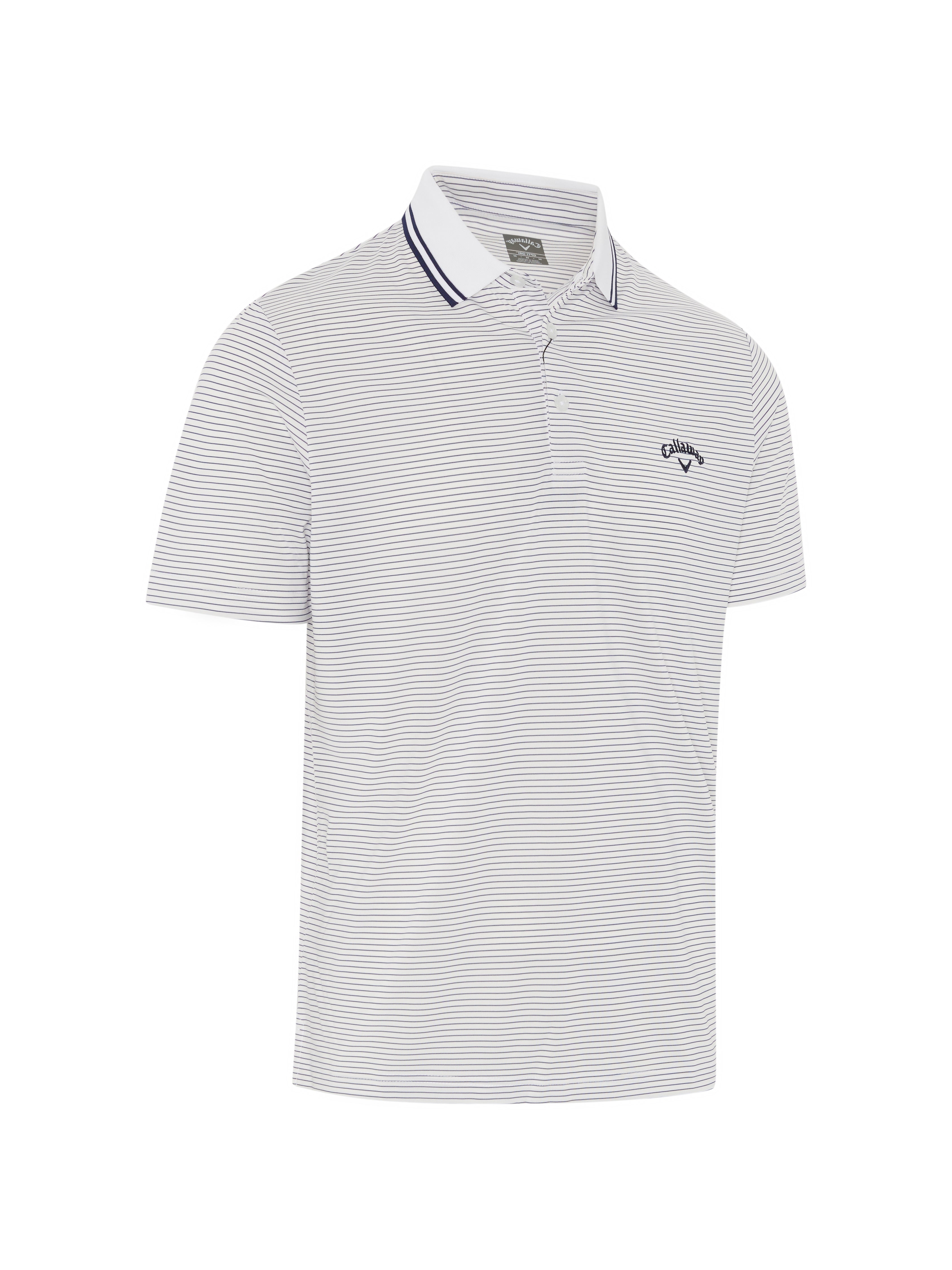 View Micro Stripe Polo In Bright White Bright White L information