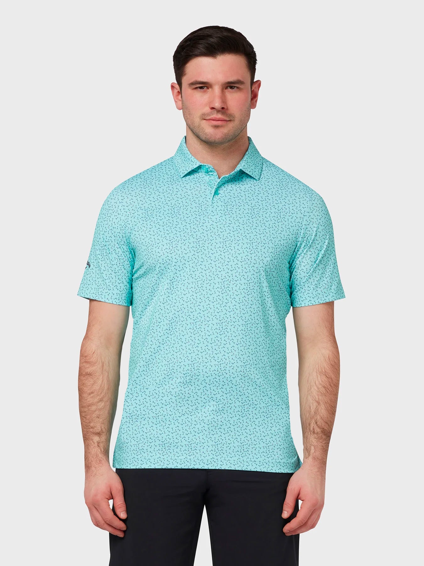 View All Over Martini Print Polo In Aruba Blue Aruba Blue XXL information