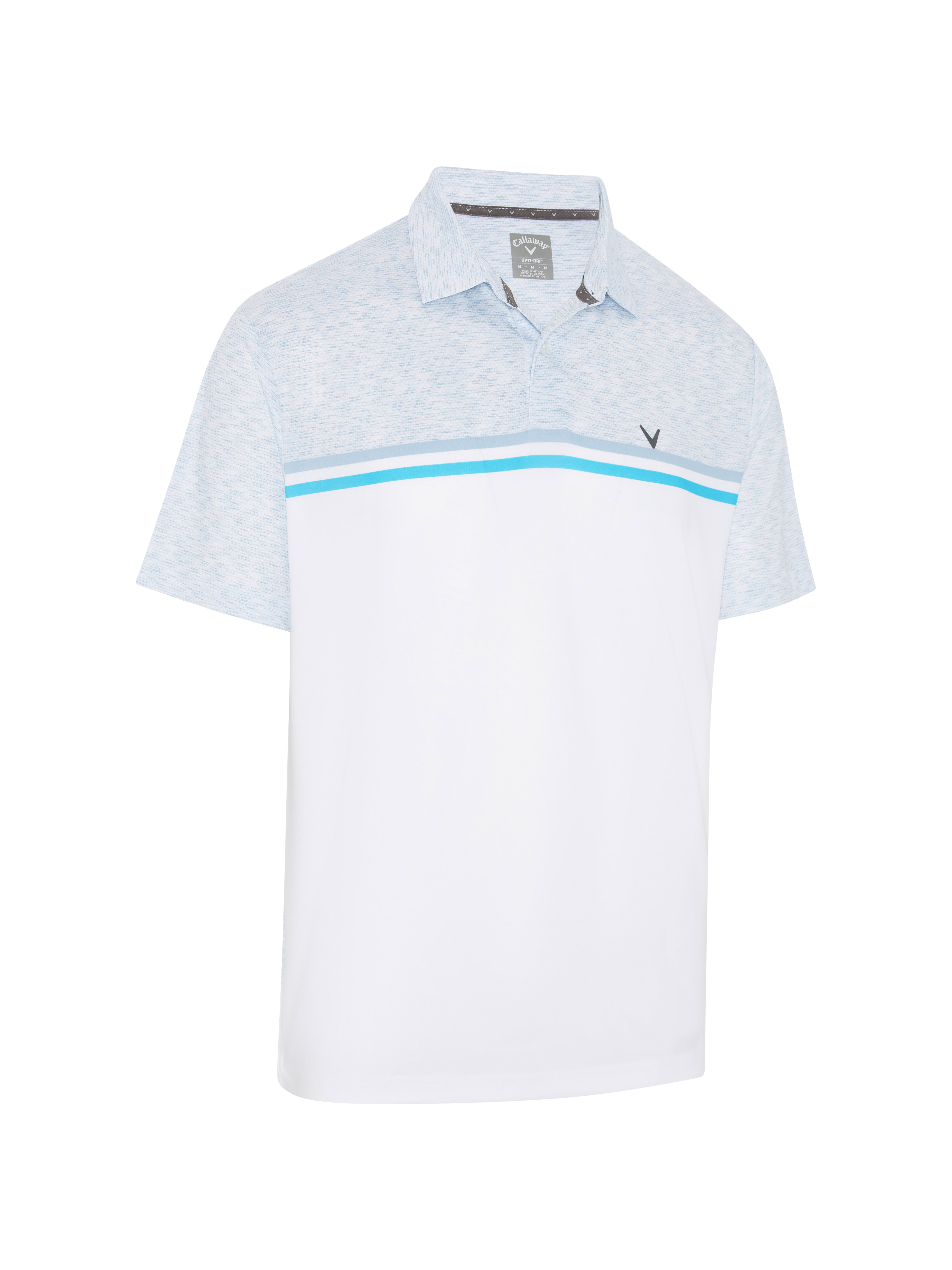 View Short Sleeve Engineered Printed Block Polo Shirt In Bright White information