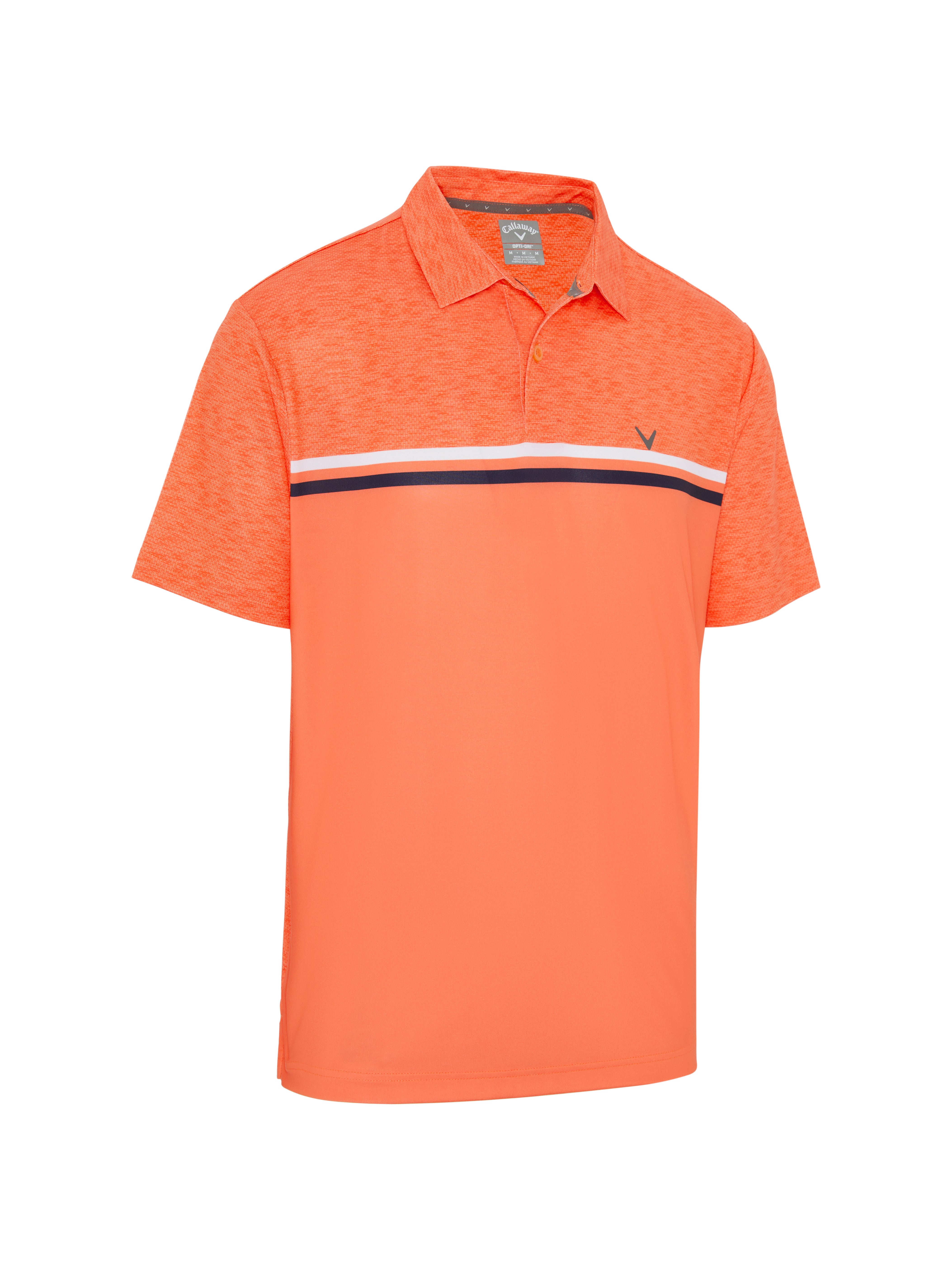 View Short Sleeve Engineered Printed Block Polo Shirt In Living Coral information